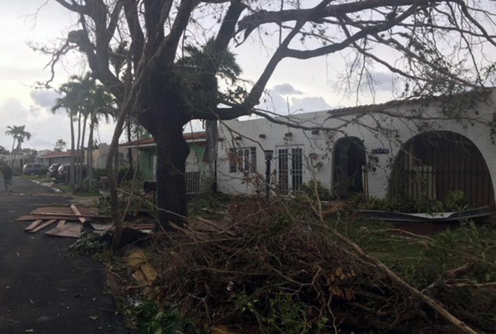 Destruction from Hurricane Maria in Puerto Rico.