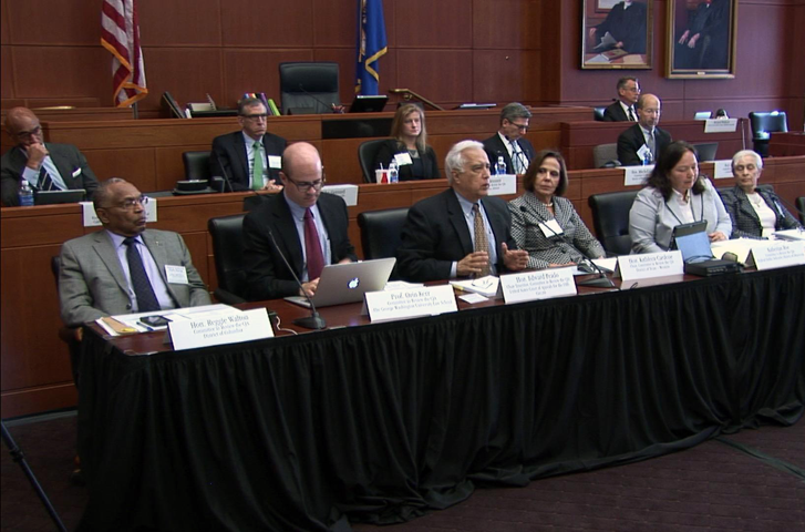 CJA panel listens to testimony. 